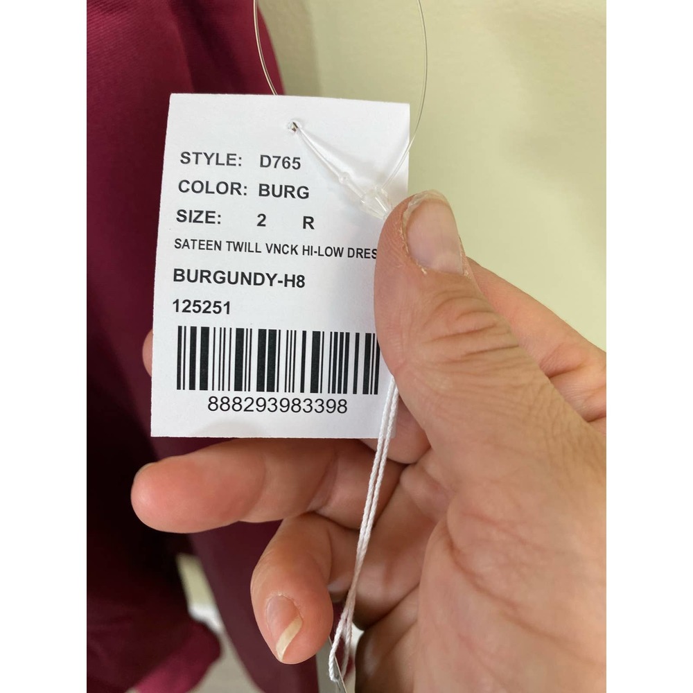 Alfred Sung D765 High low Dress red size 2 - Picture 4 of 5